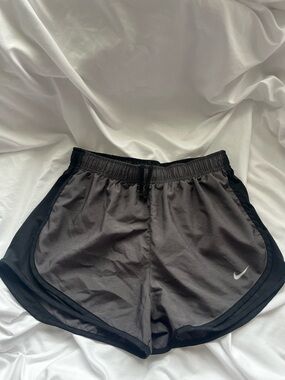 Nike Women's Gray and Black Athletic Running Shorts